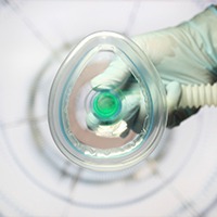 Inside of an oxygen mask