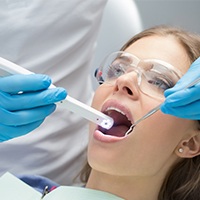 Dentist capturing intraoral images