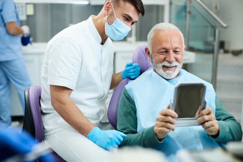 man at dentist visit